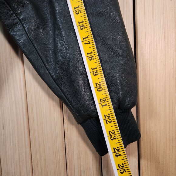 Vintage Roots Leather Jacket Varsity Leather Jacket Green - Picture 16 of 16